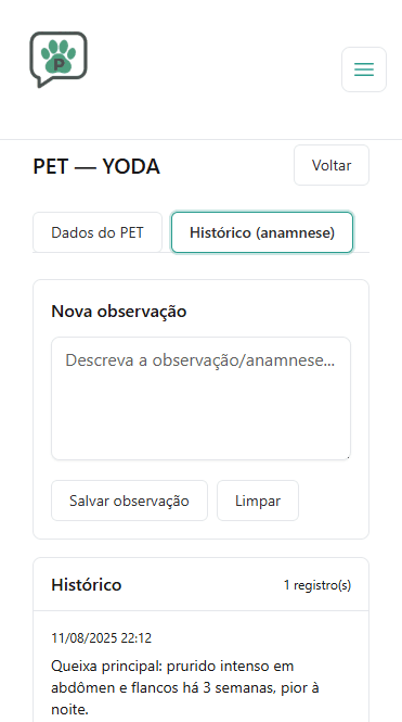 histórico de anamneses